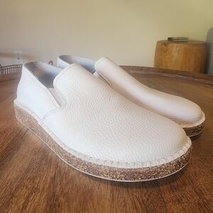 Birkenstock Callan White Pebbled Leather Loafer Slip On Shoes Womens EU 41